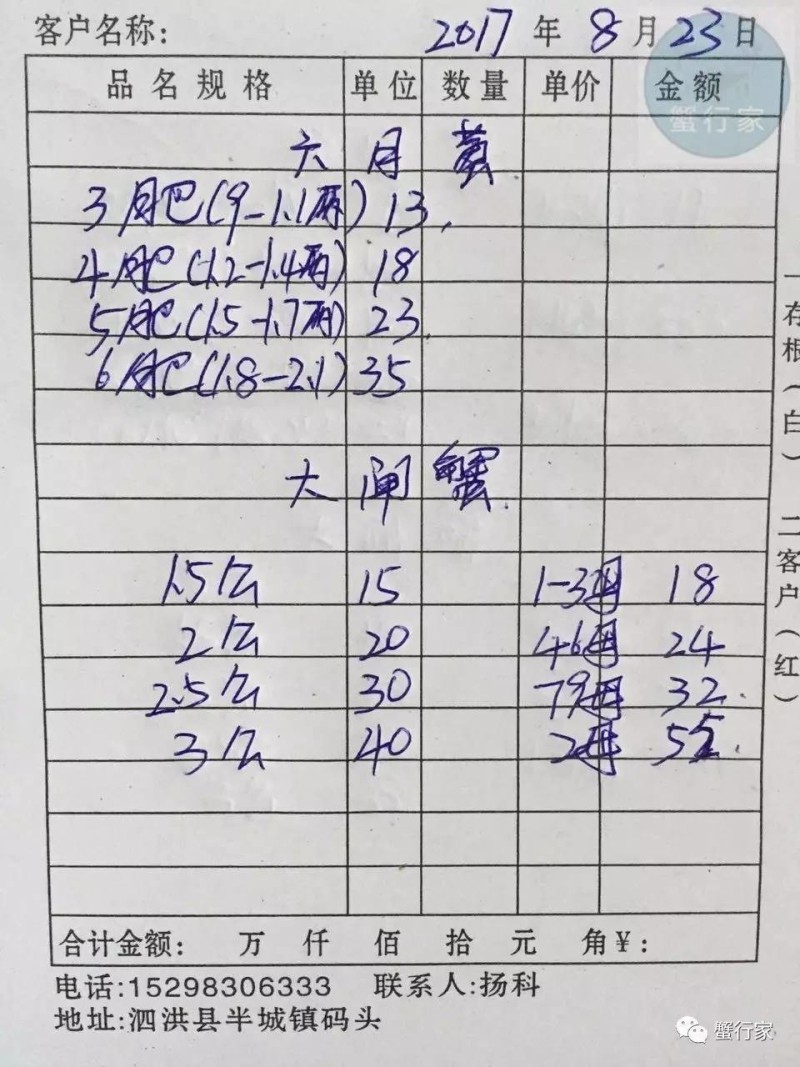上海螃蟹价格最新动态更新